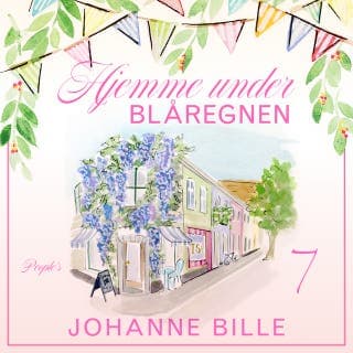 Hjemme under blåregnen – Johanne Bille, lydbogens omslag