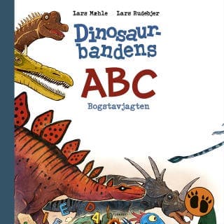 Dinosaurbandens ABC – Bogstavjagten – Lars Mæhle, lydbogens omslag